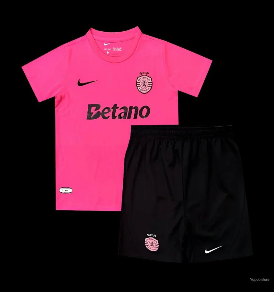 Kit ensemble football Sporting Lisbon Lisbonne Pink Rose 2024/25