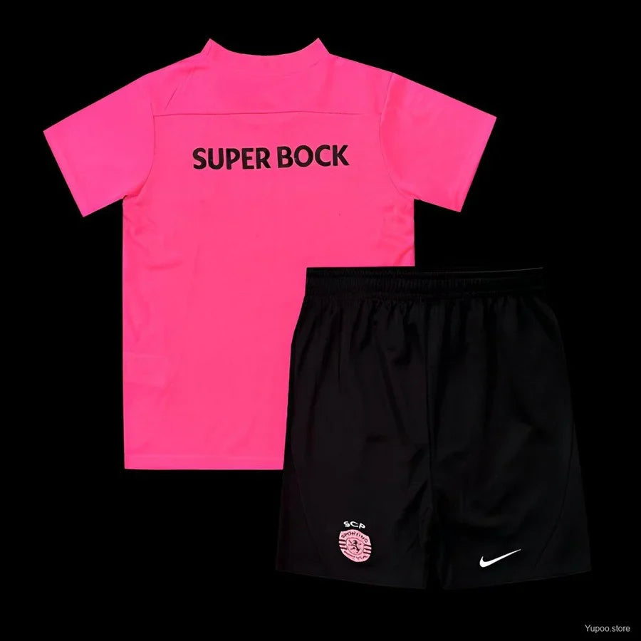 Kit ensemble football Sporting Lisbon Lisbonne Pink Rose 2024/25