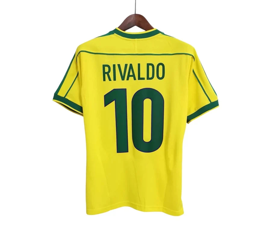 Maillot football Brésil Brazil domicile 1998 RIVALDO #10
