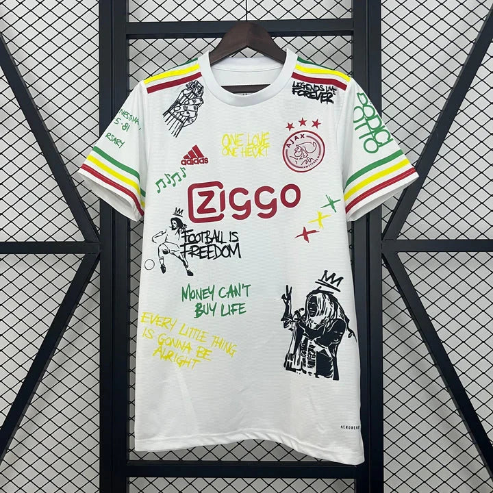 Maillot football Ajax Amsterdam Spécial Bob Marley Blanc 2025/26