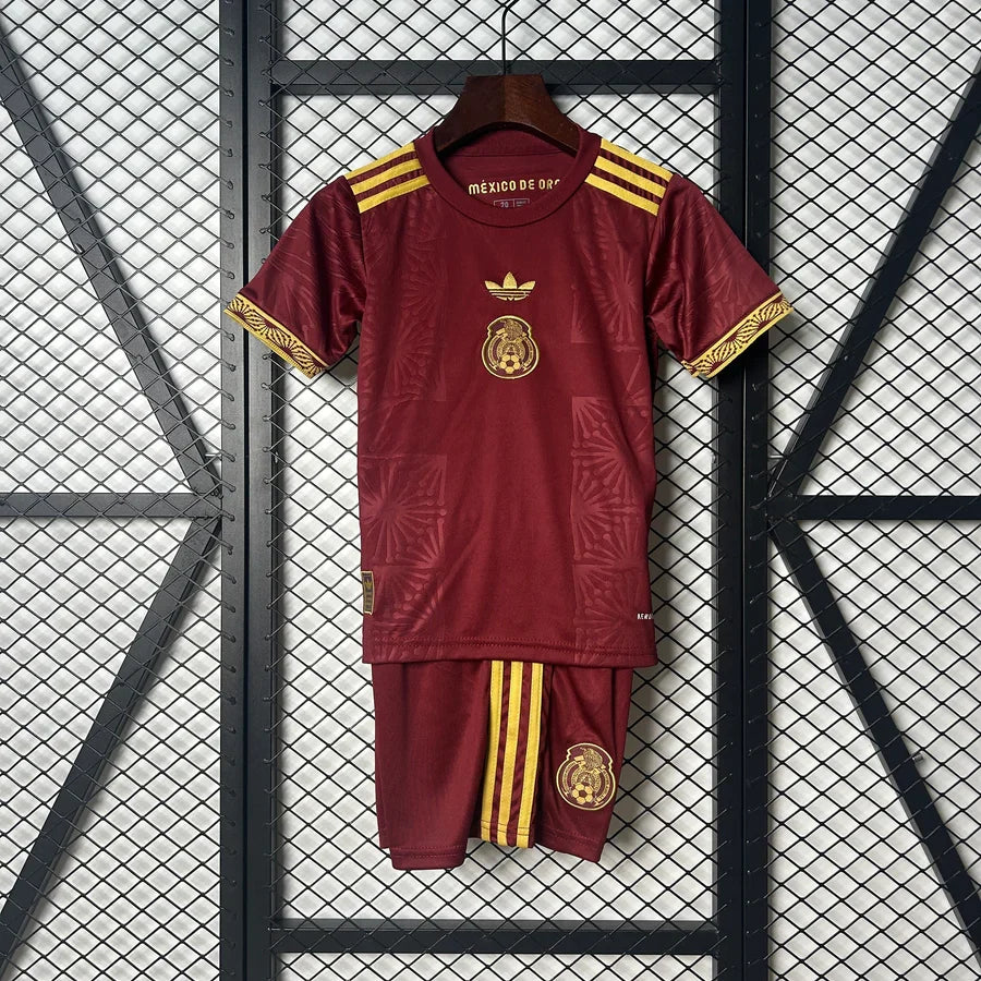 Kit ensemble football Mexique/Mexico rouge adulte/enfant 2025/26