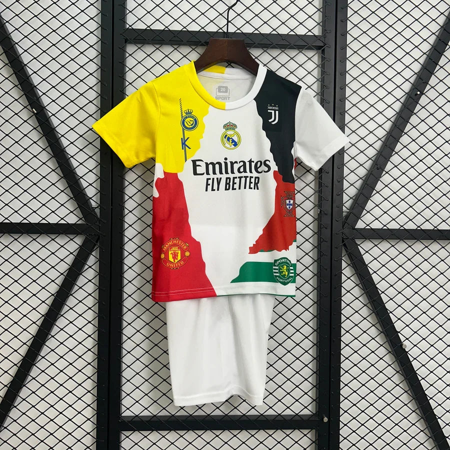 Kit ensemble football Real Madrid Spécial CR7 adulte enfant 2025/26 RONALDO #7-ENFANT
