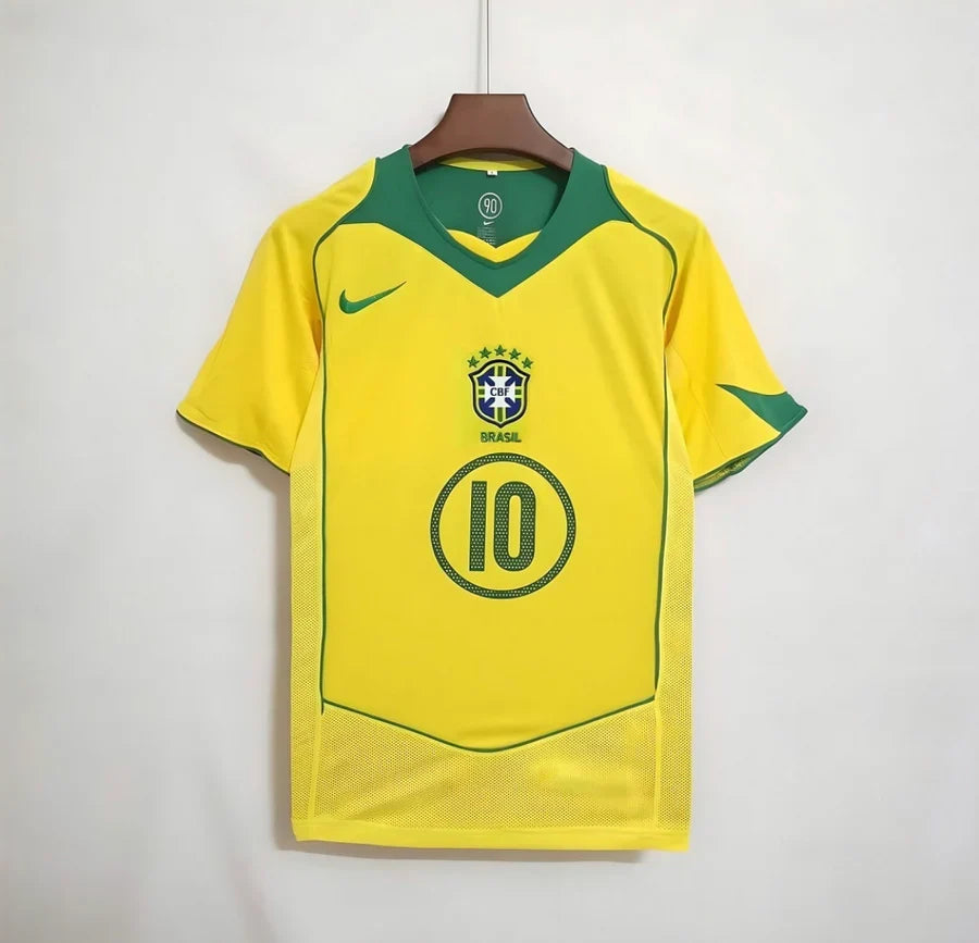 Maillot football Brésil Brazil domicile 2004 RONALDINHO #10