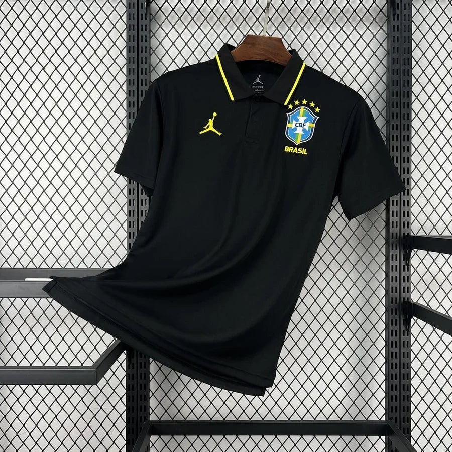 Maillot Polo football Brésil Brazil Noir 2026/27