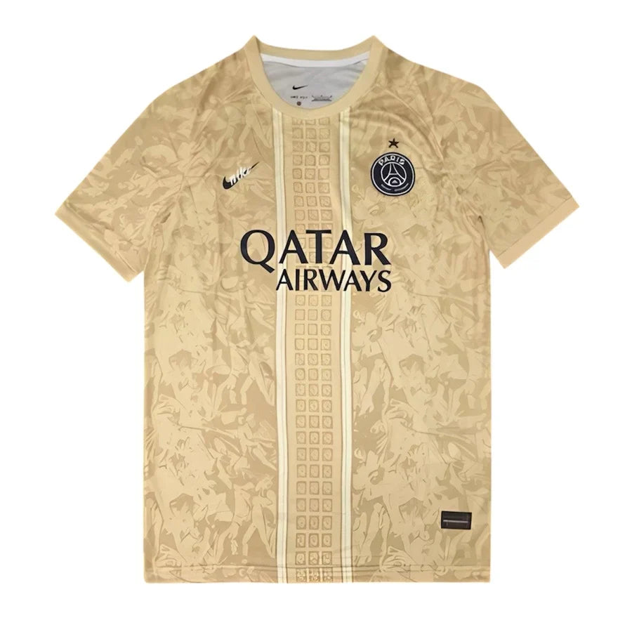 Maillot football PSG Paris entraînement beige 2025/26