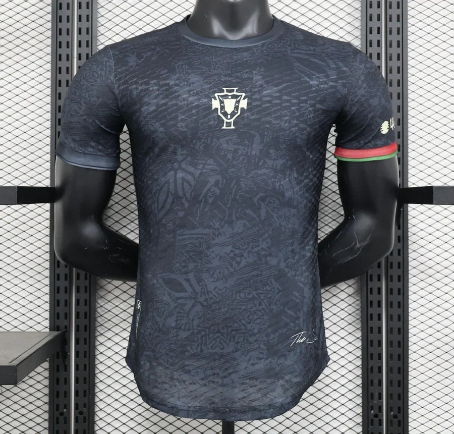 Maillot football Portugal RONALDO CR7 THE SIU Black Comma Football *Player Version* 2025/26