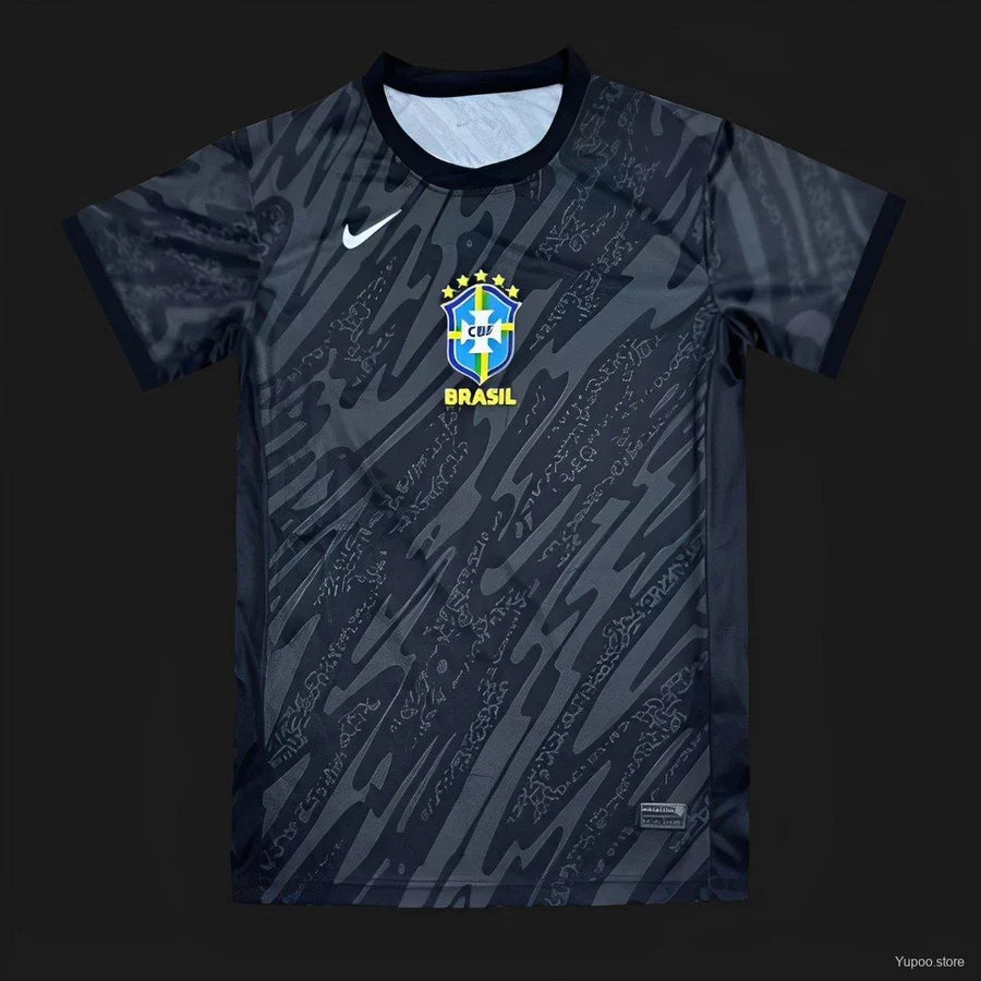 Maillot football Brésil Brazil Gardien Goalkeeper Black Noir 2024/25