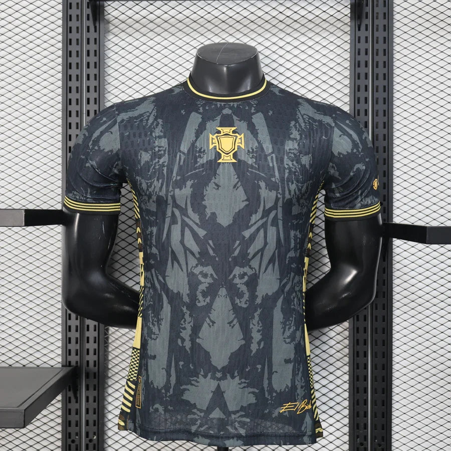 Maillot football Portugal RONALDO CR7 THE SIU Black Comma Football *Player Version* 2026/27