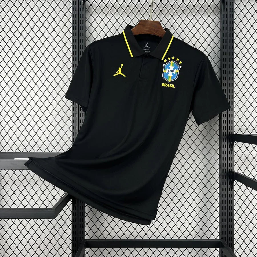 Maillot Polo football Brésil Brazil Noir 2026/27
